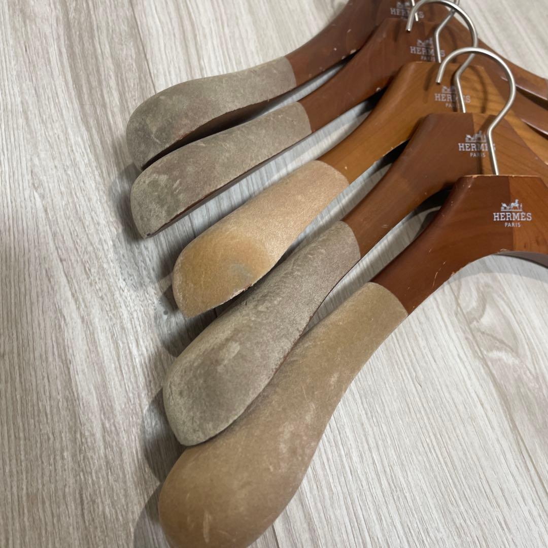 HERMES エルメス　木製ハンガー 5本セット