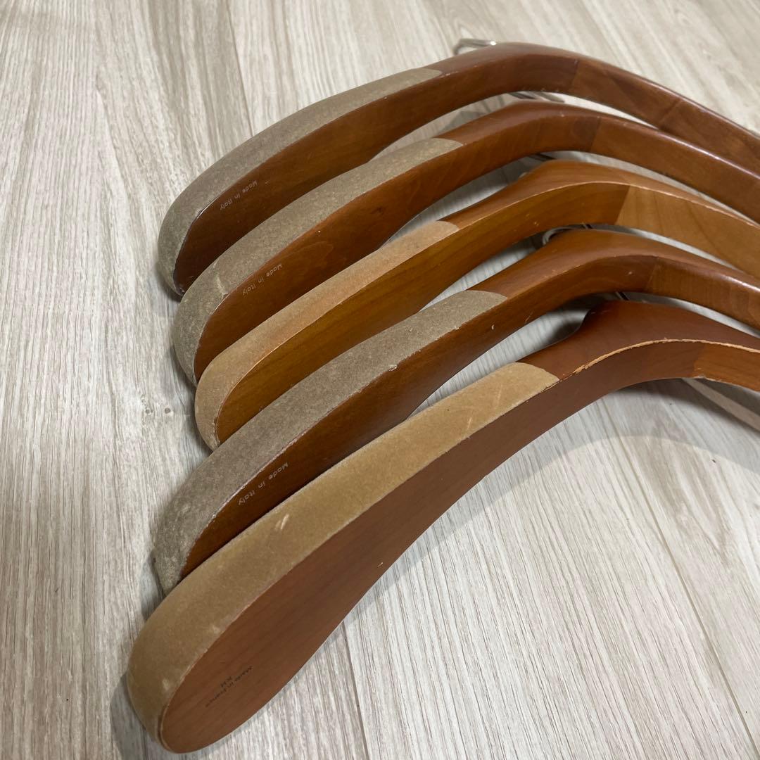 HERMES エルメス　木製ハンガー 5本セット