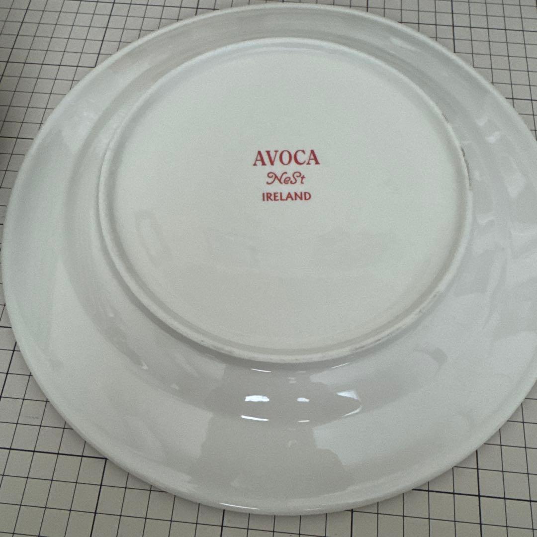 AVOCA ボタン柄 皿 約26.5cm