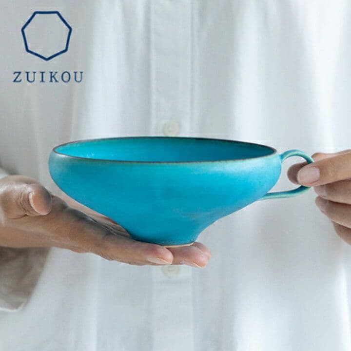ZUIKOU 瑞光窯 ターコイズブルー うつわ 陶磁器 京焼 清水焼 新品 ２点