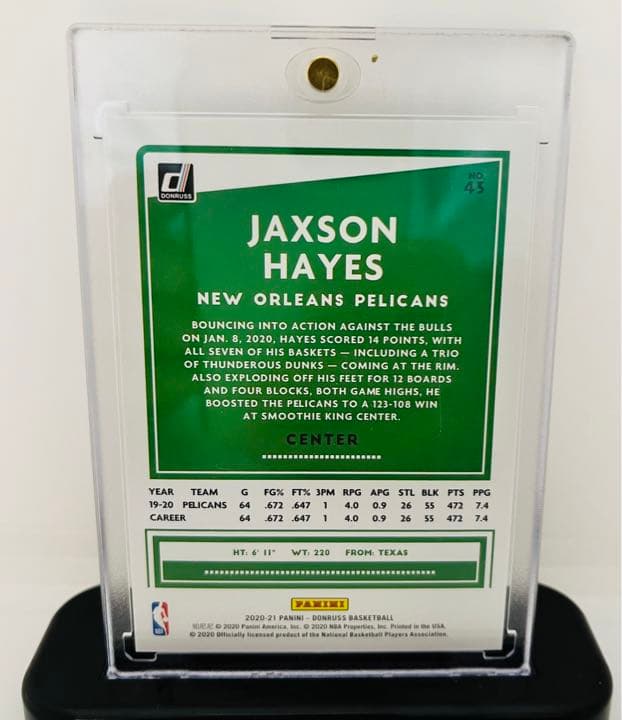 NBAカード1of1 PANINI DONRUSS JAXSON HAYES