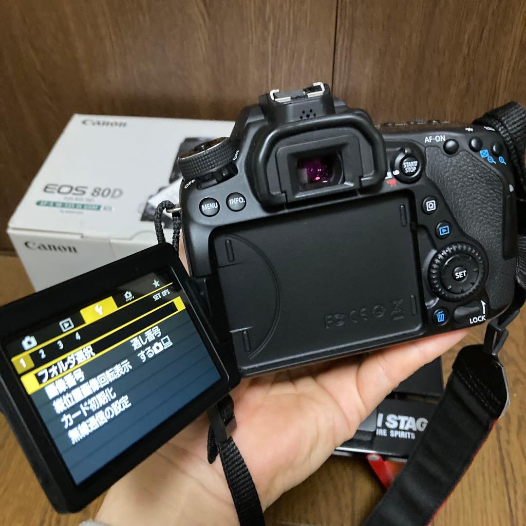 美品　Canon EOS 80D 標準レンズ18-55付　スマホokタッチパネル