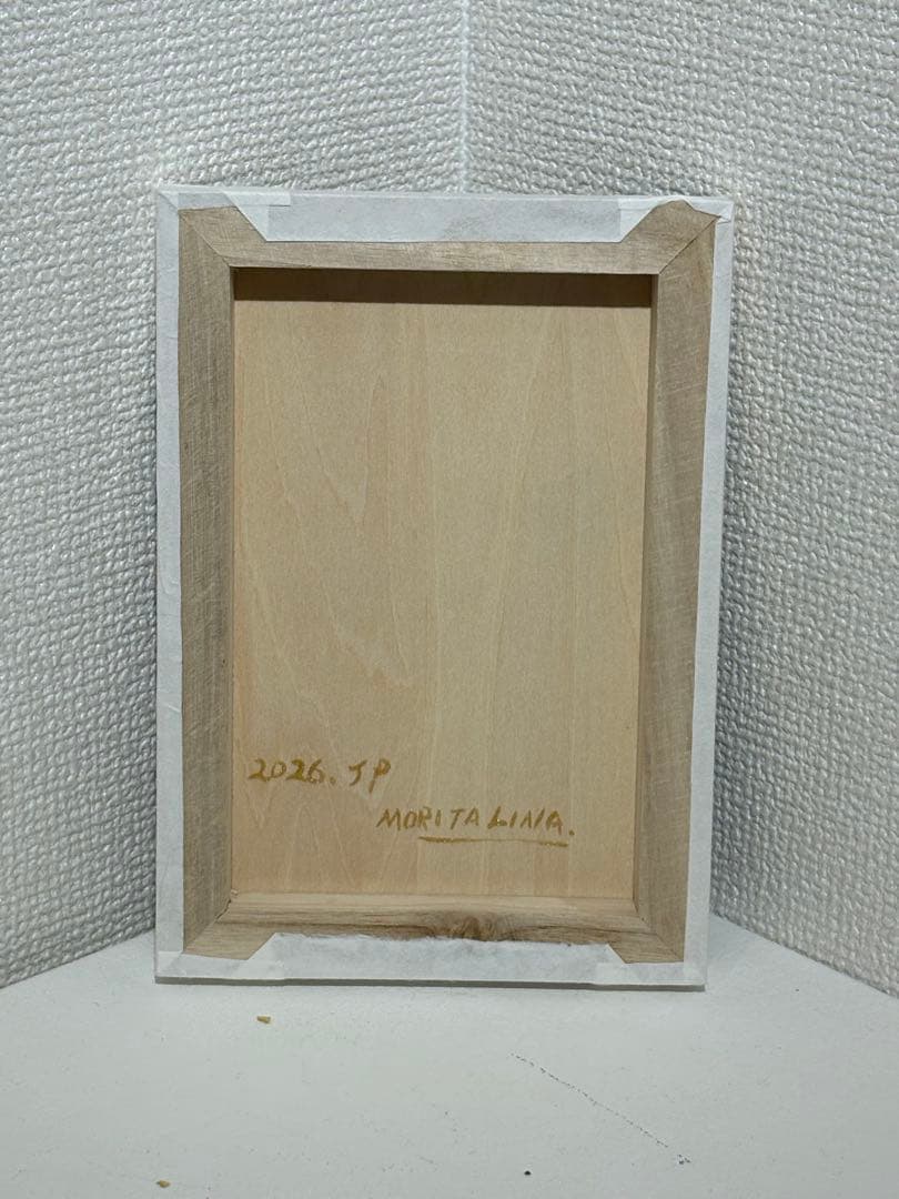 森田リナ 作 「郷」サイン入 菊図 アクリル画 和紙原画 ハンドメイド