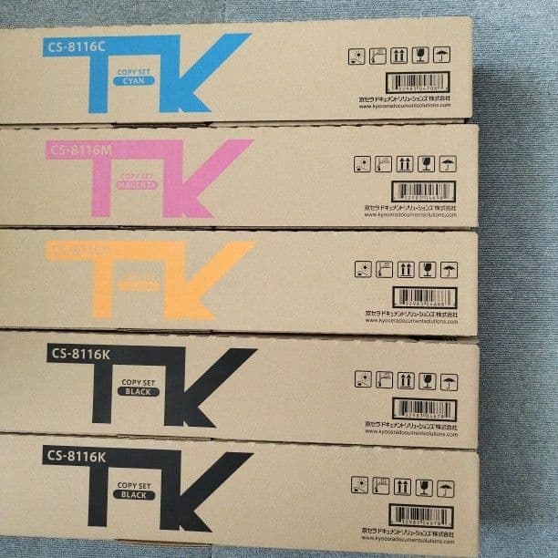 匿名配送・新品未使用品　京セラ 純正トナー CS-8116KKYMC 計5個