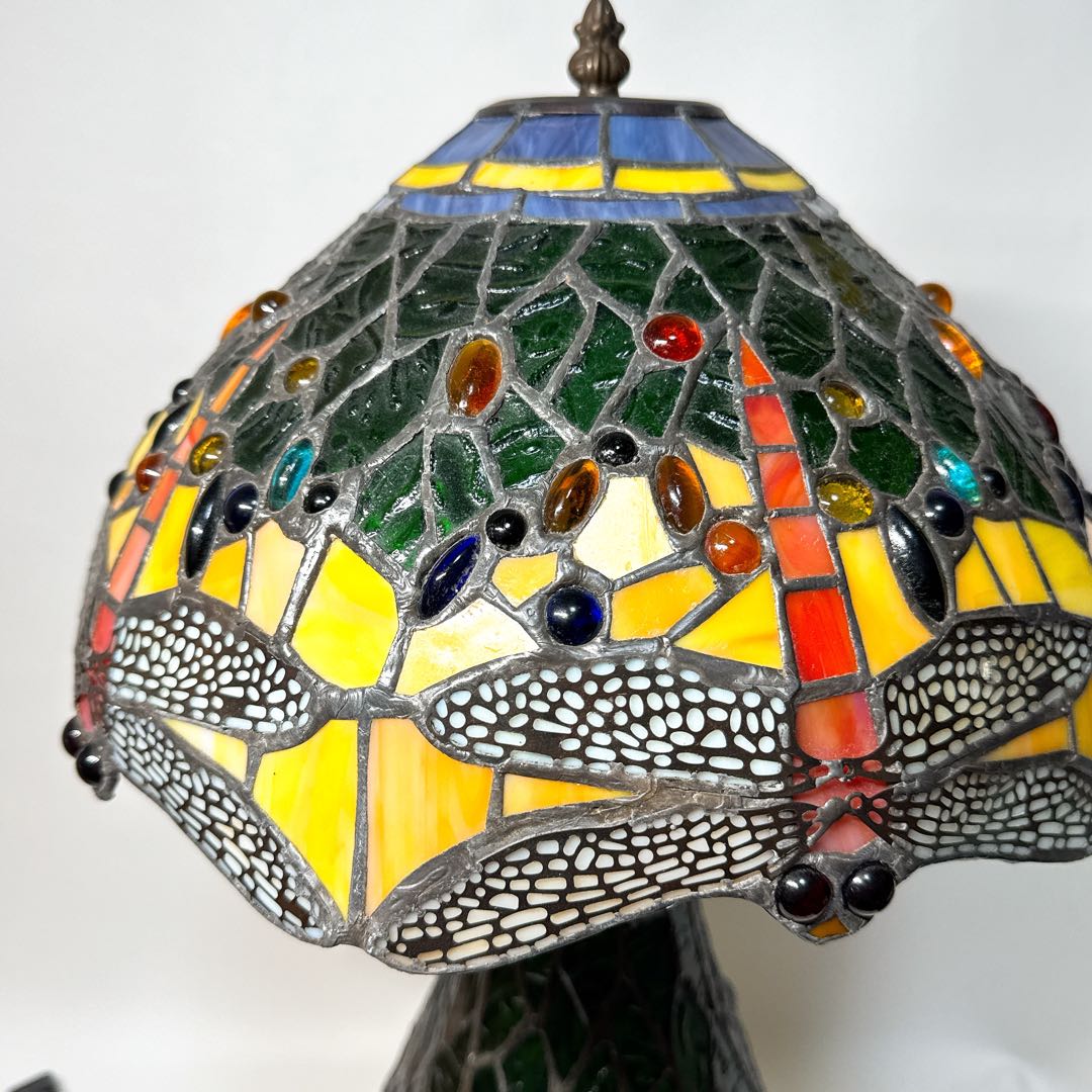 ステンドグラス ランプ ティファニースタイル 蜻蛉 昭和レトロ ヴィンテージ