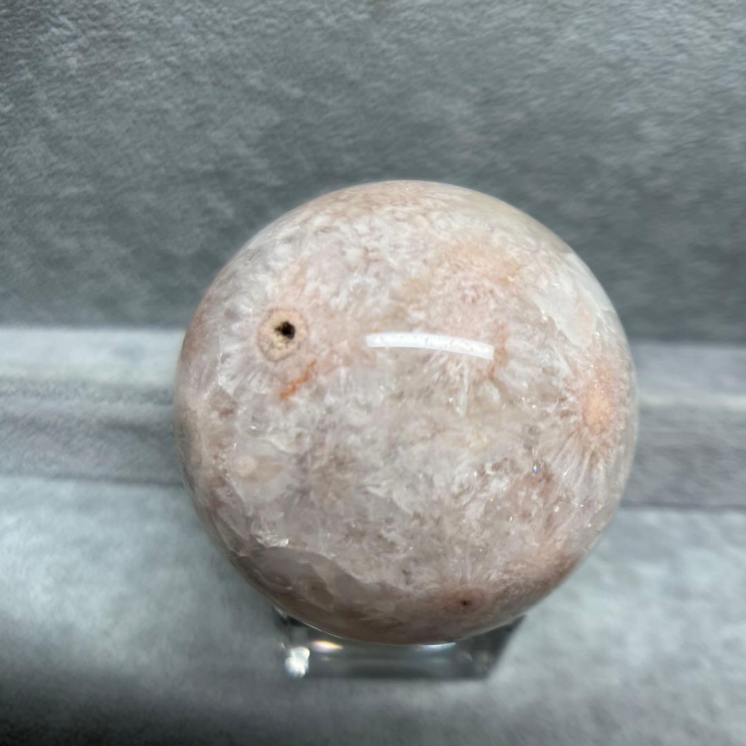 最高品質　さくら瑪瑙とピンクアメジスト共生　直径 60.0mm