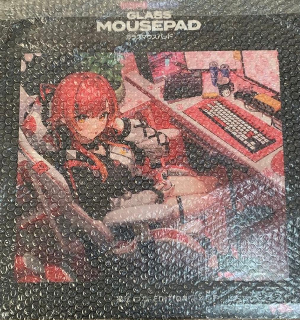 VSPO GEAR GLASS MOUSEPAD 猫又つな EDITION