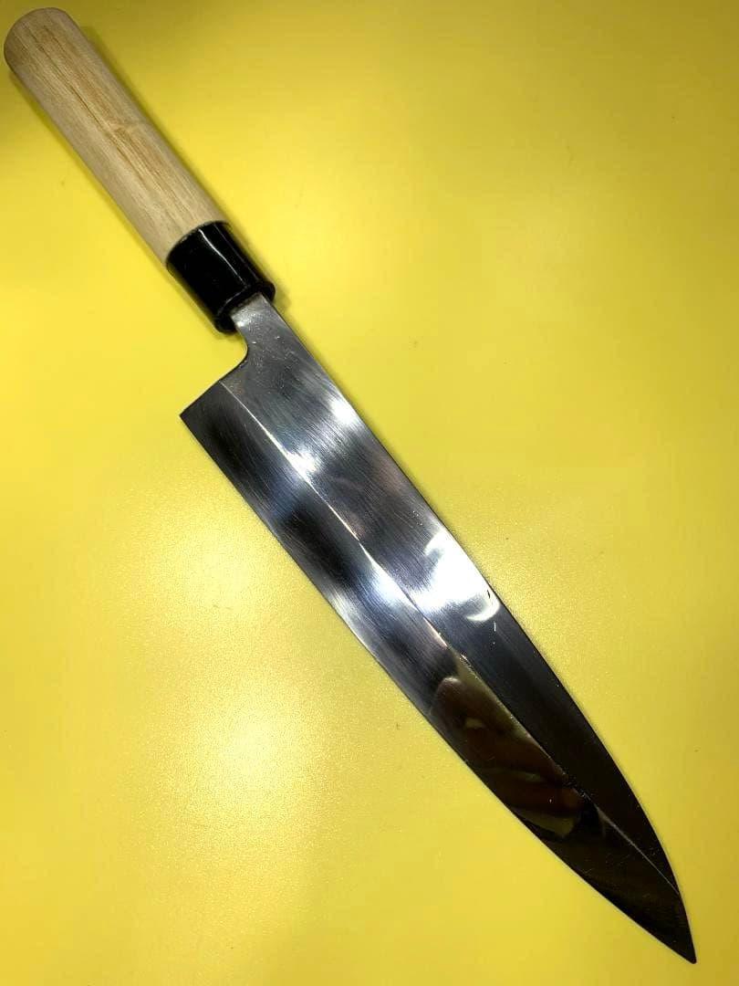 〇勇　請負　身卸出刃包丁　刃渡り21.5cm