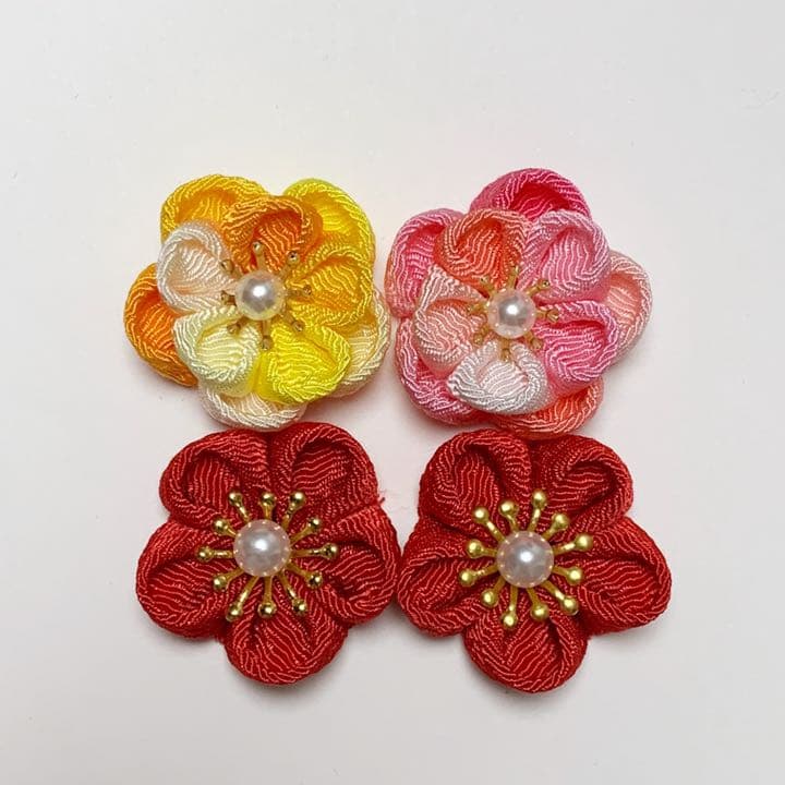 迎春　お正月デザイン　ベビーキッズヘアクリップ　ヘアピン  ヘアゴム