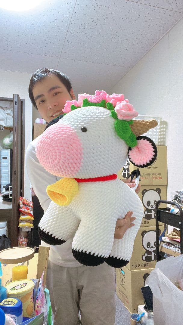 牛のあみぐるみ2体セット