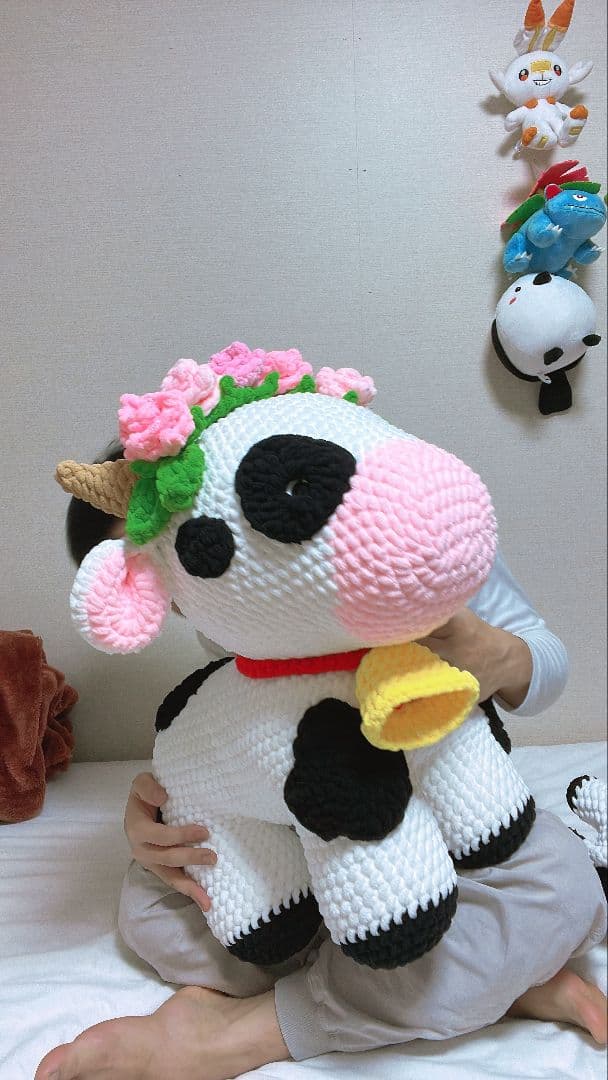 牛のあみぐるみ2体セット