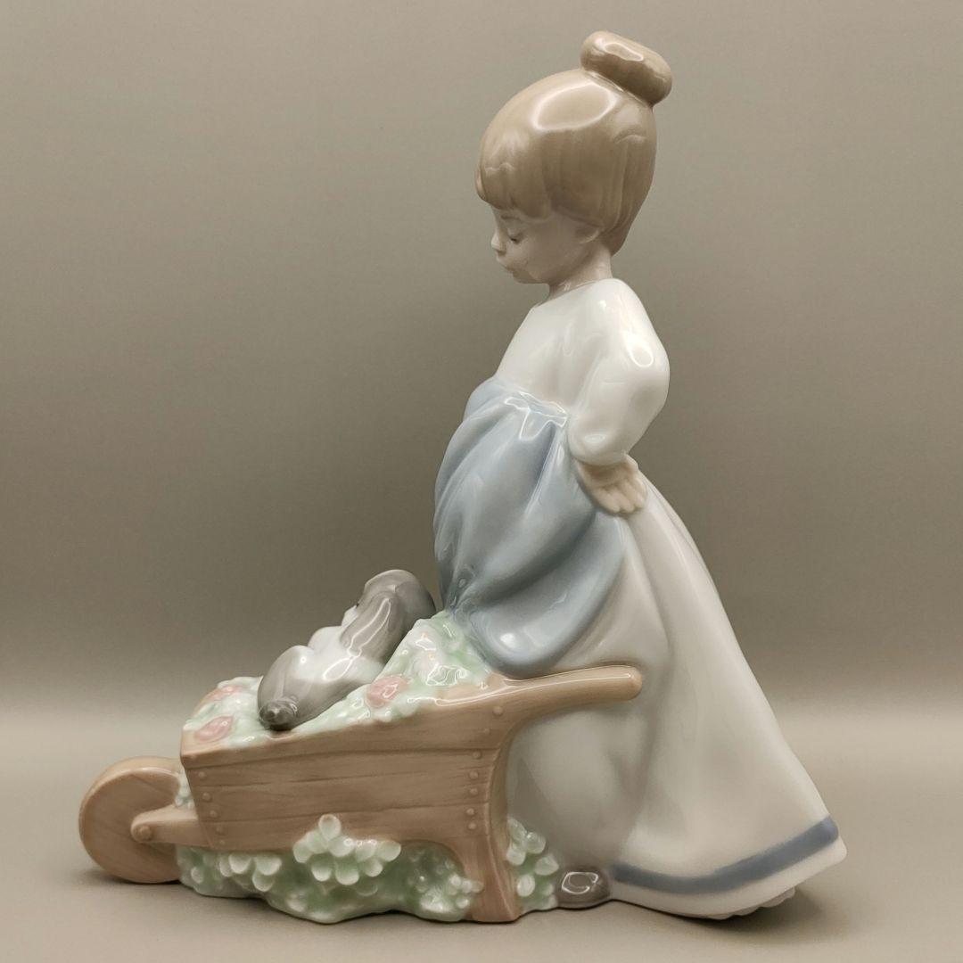 極美品　リヤドロNAO　The Colors Of My Garden　少女　犬