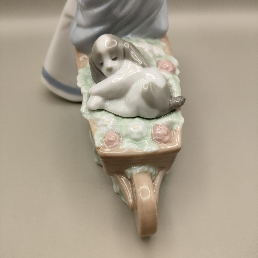 極美品　リヤドロNAO　The Colors Of My Garden　少女　犬