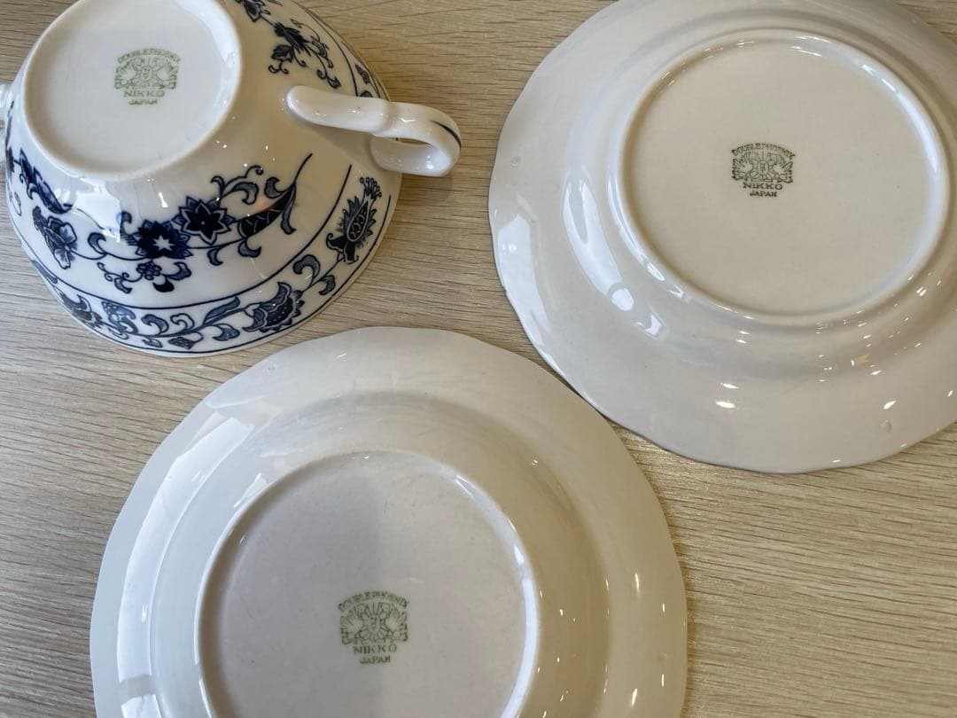 希少NIKKOダブルフェニックス MING TREE スープカップ＆パン皿セット