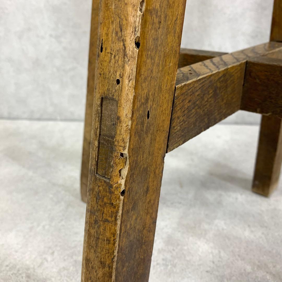 丸椅子 スツール 木製 古道具 古家具 丸イス 昭和レトロ インテリア