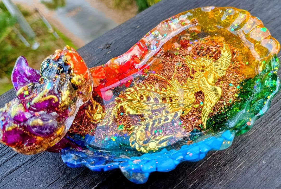 貔貅&CHAKRAカラー✧鳳凰のお皿✧オルゴナイト♥やまさま♥専用です