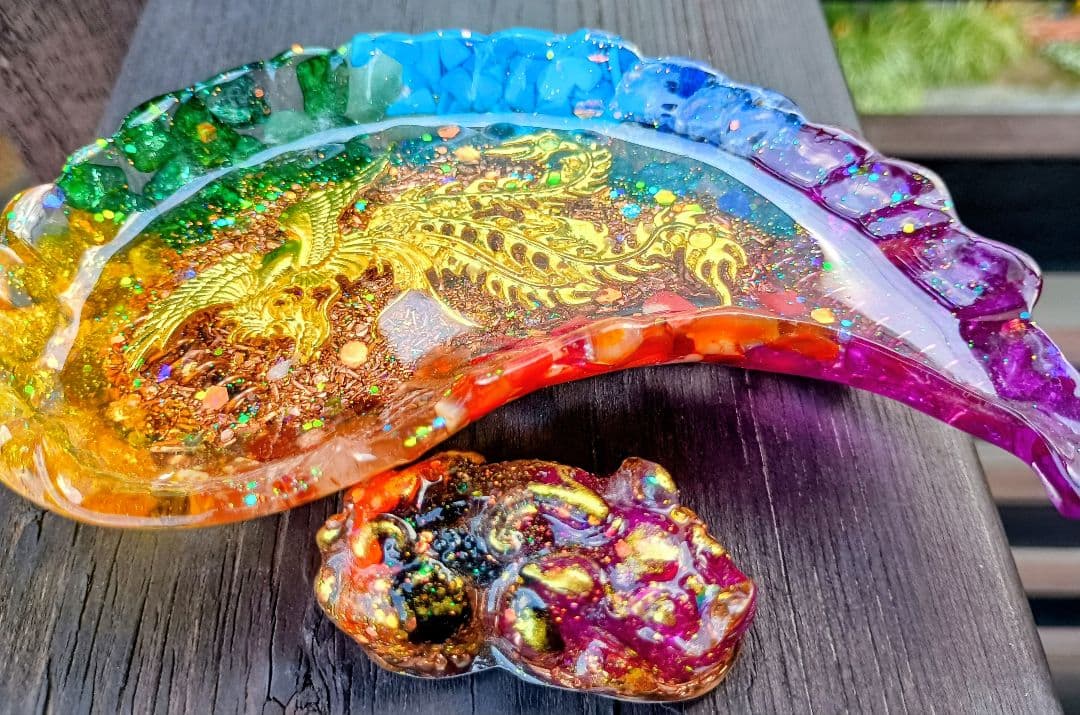 貔貅&CHAKRAカラー✧鳳凰のお皿✧オルゴナイト♥やまさま♥専用です