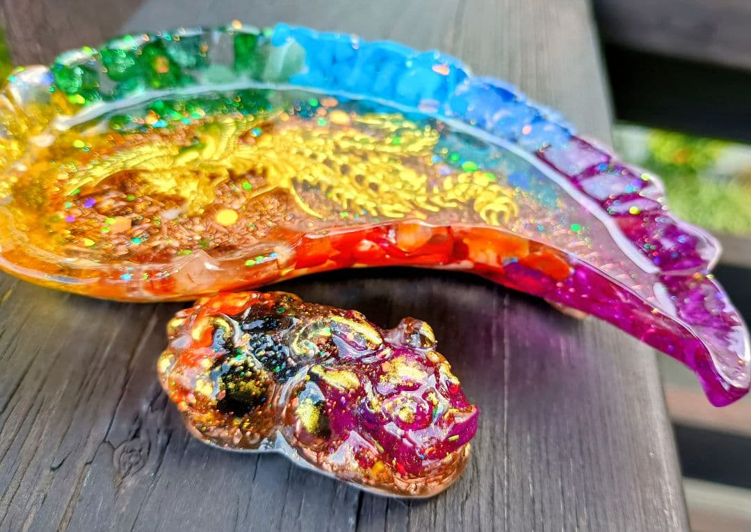 貔貅&CHAKRAカラー✧鳳凰のお皿✧オルゴナイト♥やまさま♥専用です