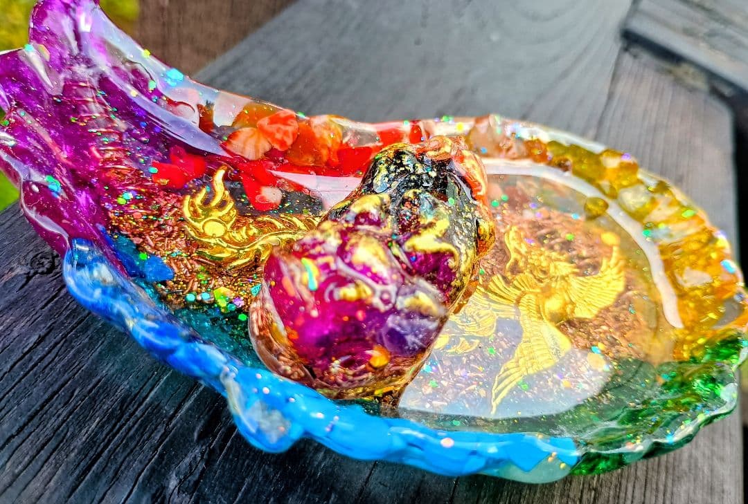 貔貅&CHAKRAカラー✧鳳凰のお皿✧オルゴナイト♥やまさま♥専用です