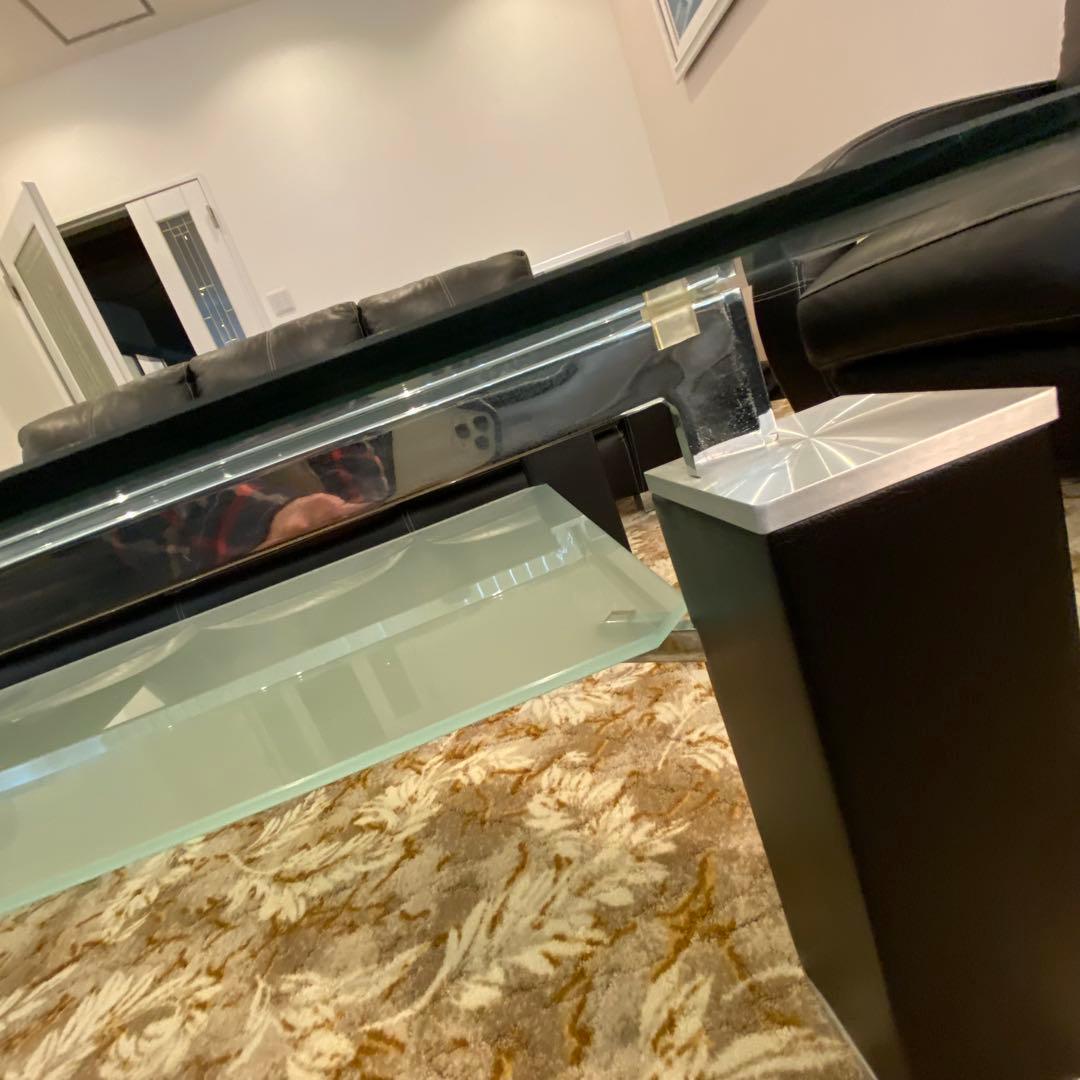 4点セットのバラ売り D 高級ガラステーブル 強化ガラス 幅140cm 応接室