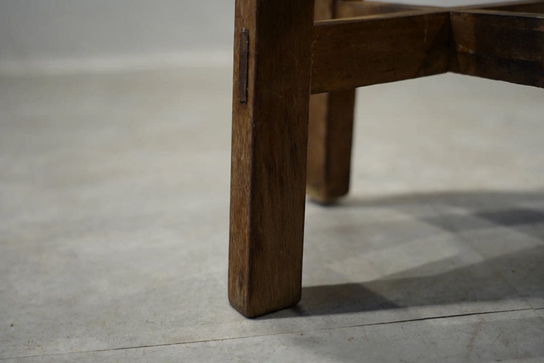 木製丸スツール　古木　昭和レトロ　ビンテージチェア