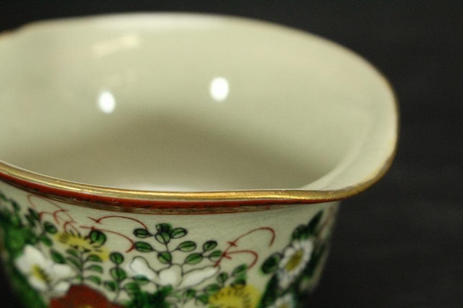 煎茶 九谷 色絵 茶器揃(LC917)