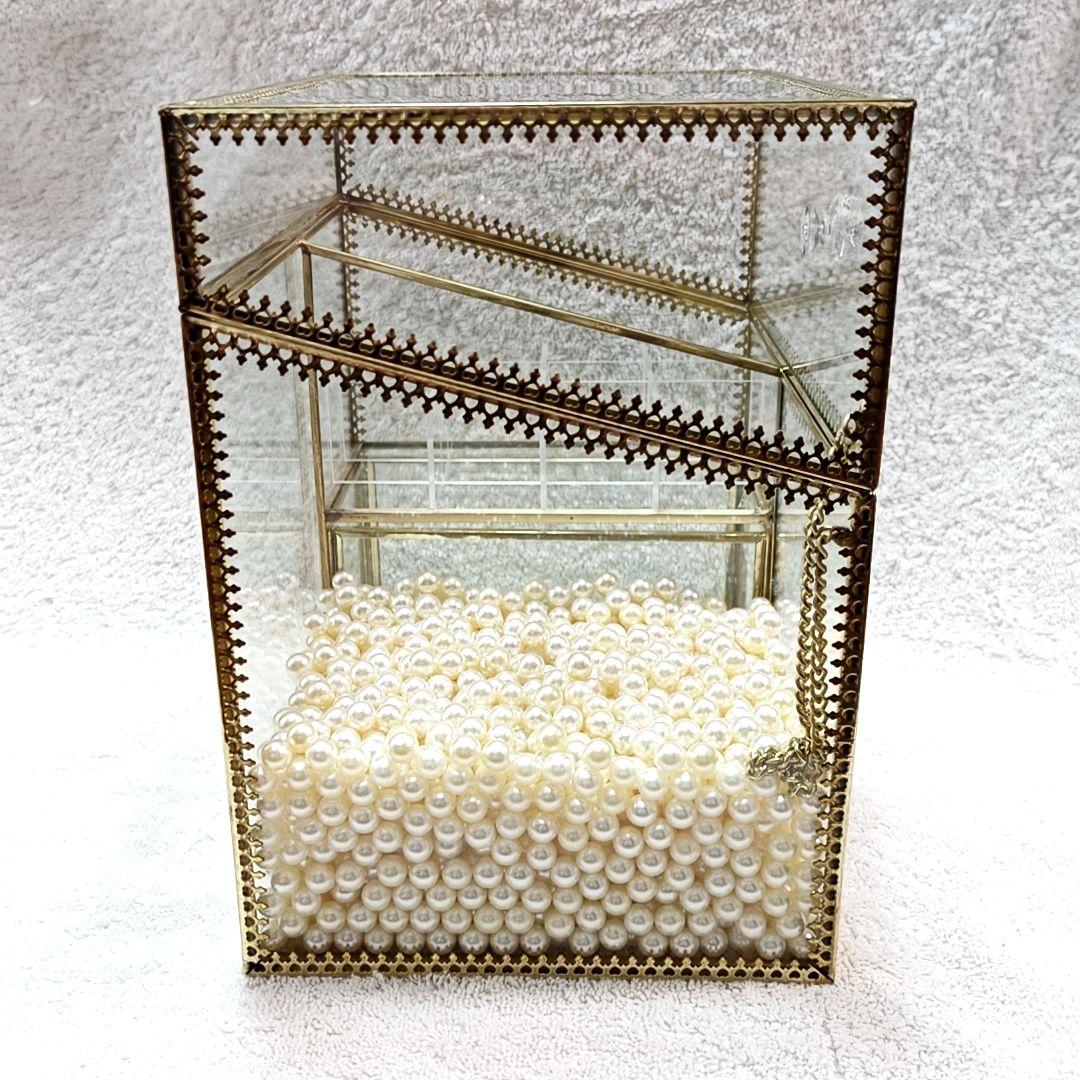 コスメボックス 収納 パール ゴールド アクセサリー