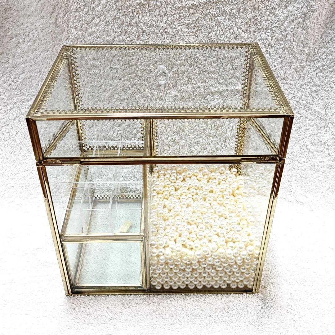 コスメボックス 収納 パール ゴールド アクセサリー