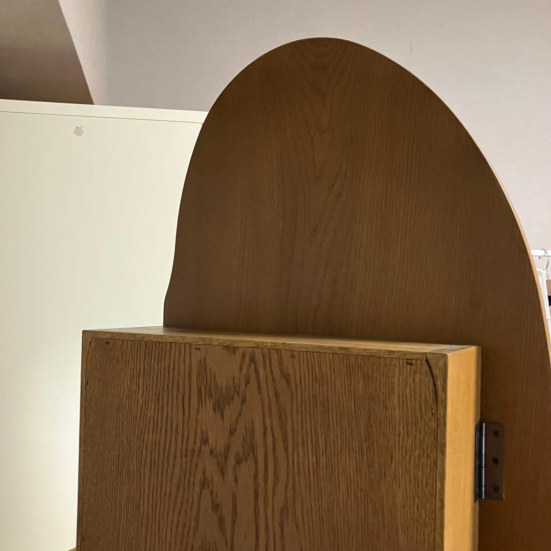 【送料込み★たのメル便】ドレッサー・鏡台 姿見　オーバルミラー　木製