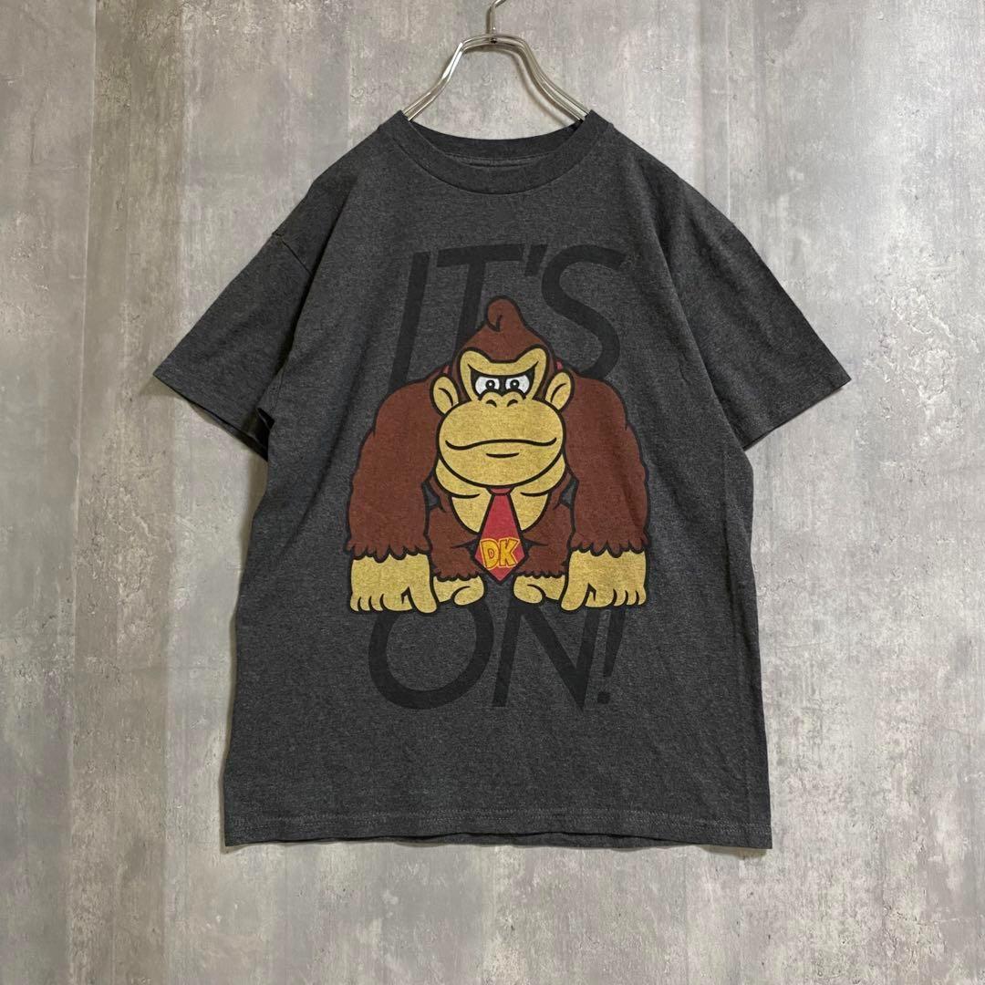 【希少★】Tシャツ　半袖　スーパーマリオ　ドンキーコング　M グレー