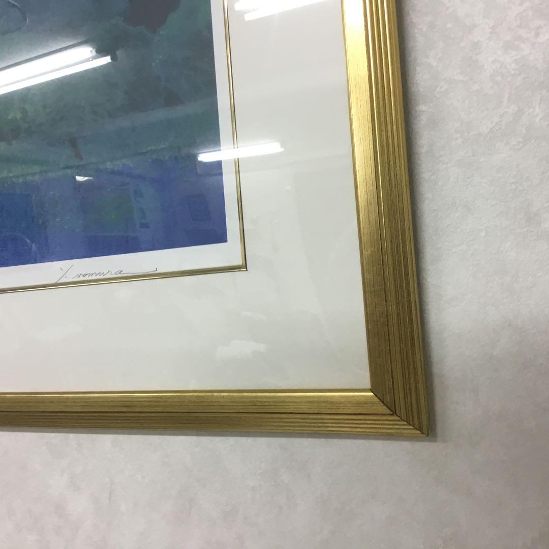 野村義照先生の版画です　風景画 青系
