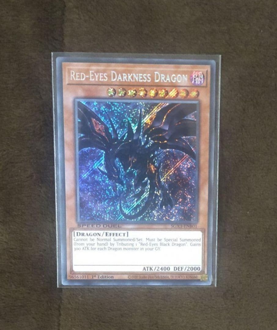 遊戯王 真紅眼の闇竜 シークレット レッドアイズダークネスドラゴン