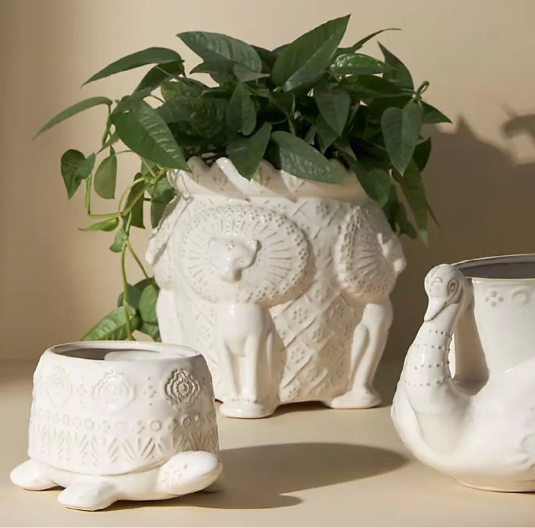 アンソロポロジー　プランター　タートル　植木鉢　ガーデニング　観葉植物　亀　カメ