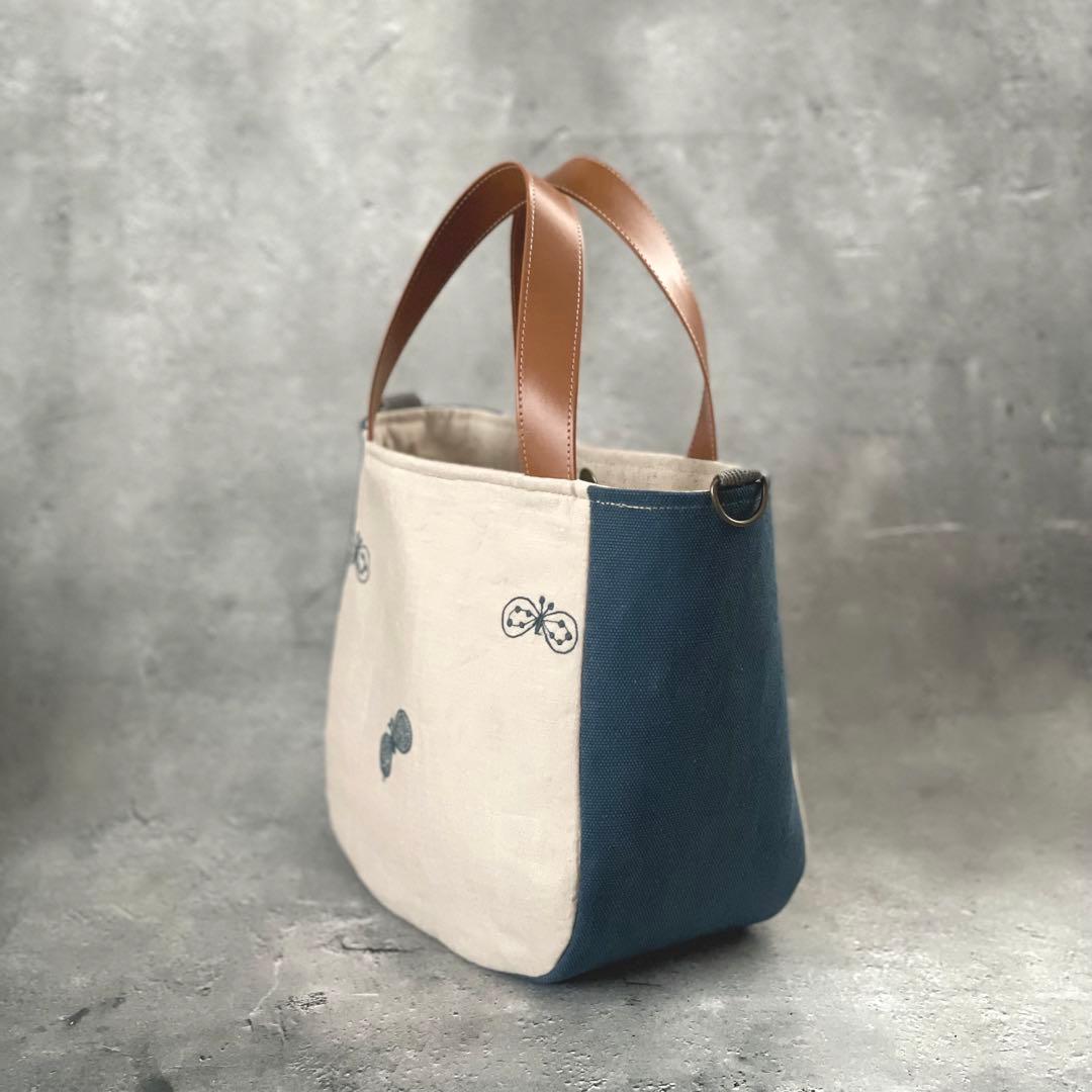 現品⚮̈ミナペルホネン　choucho light beige  まるっこトート