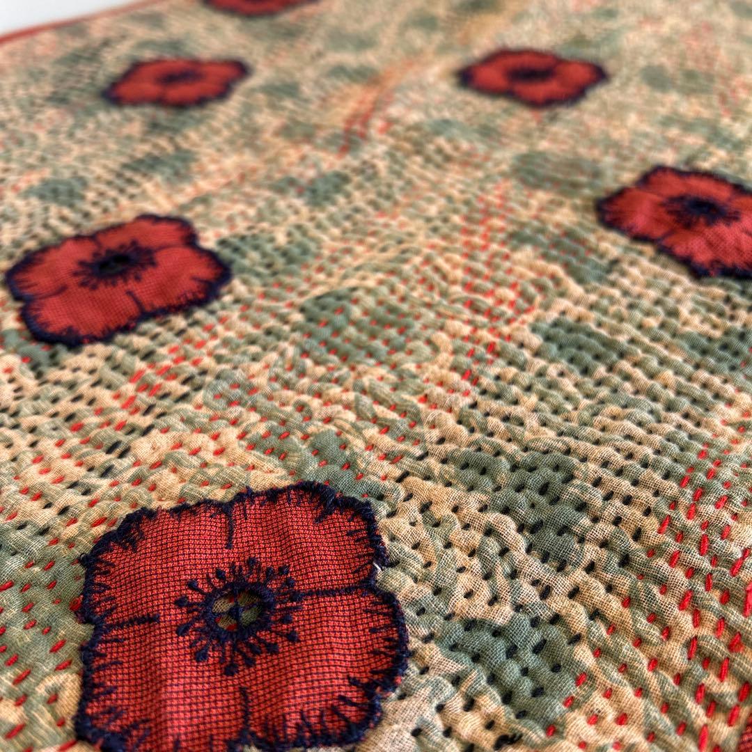 ラリーキルトのバスケットカバー＊ミナペルホネンハギレ＊マルチカバー