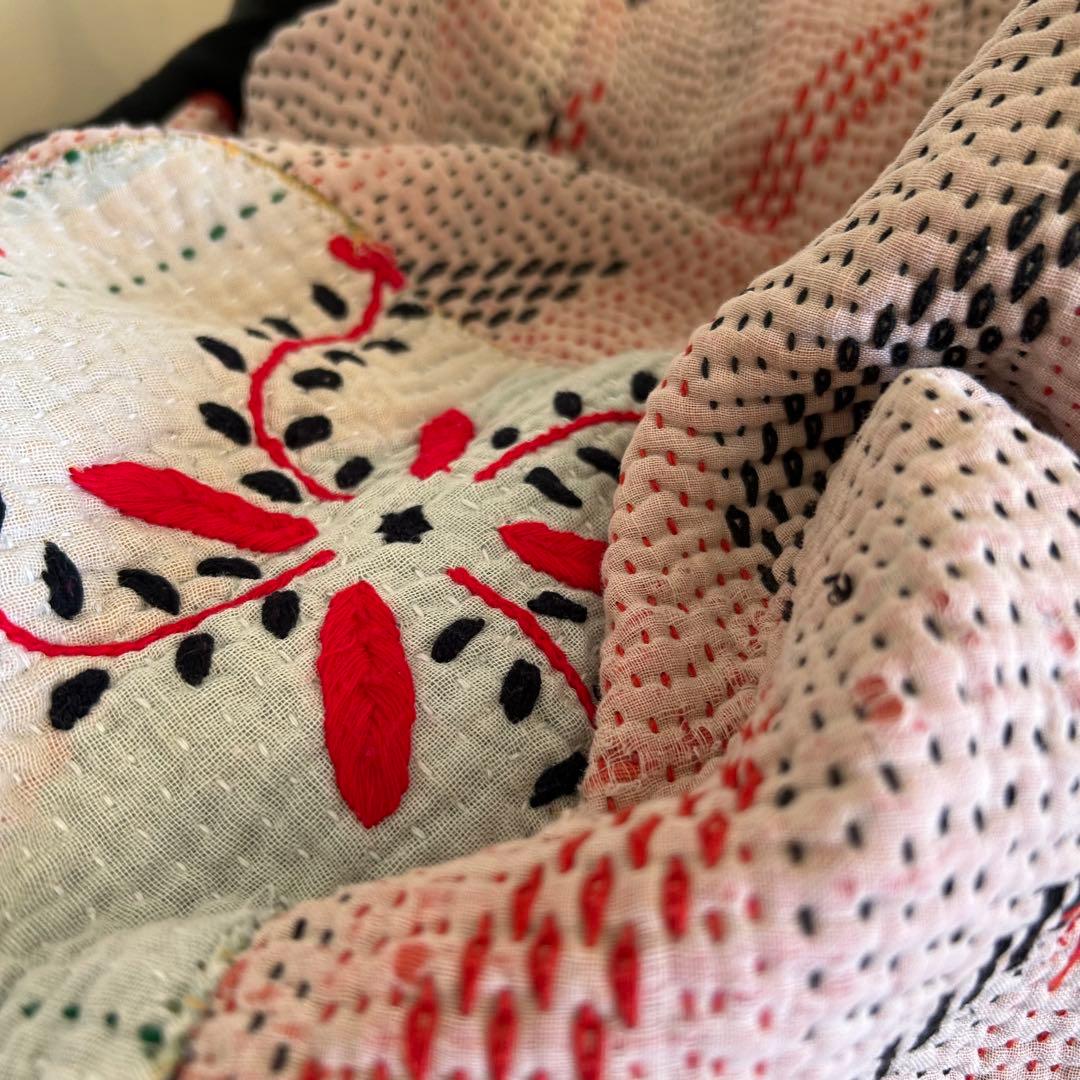 ラリーキルトのバスケットカバー＊ミナペルホネンハギレ＊マルチカバー