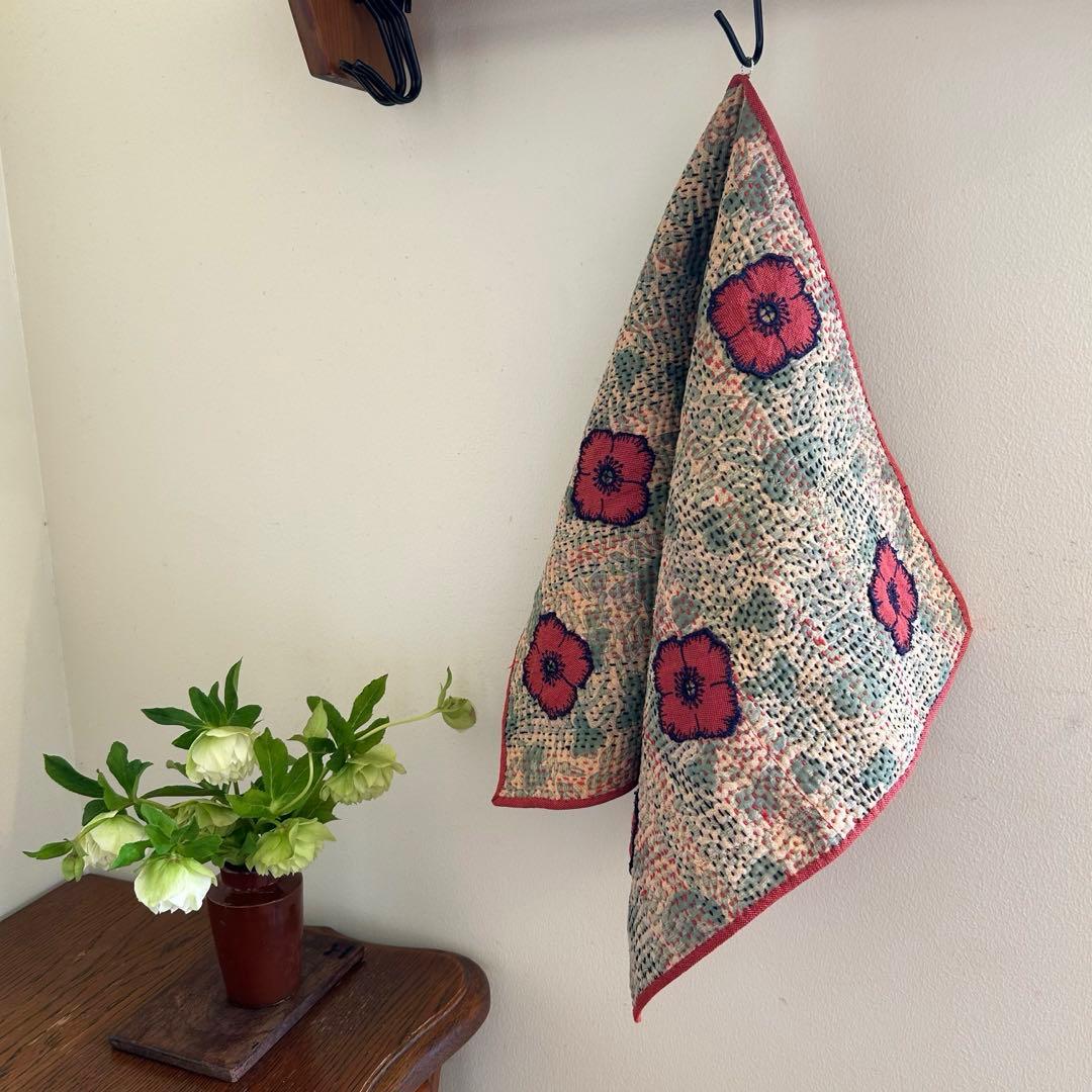 ラリーキルトのバスケットカバー＊ミナペルホネンハギレ＊マルチカバー