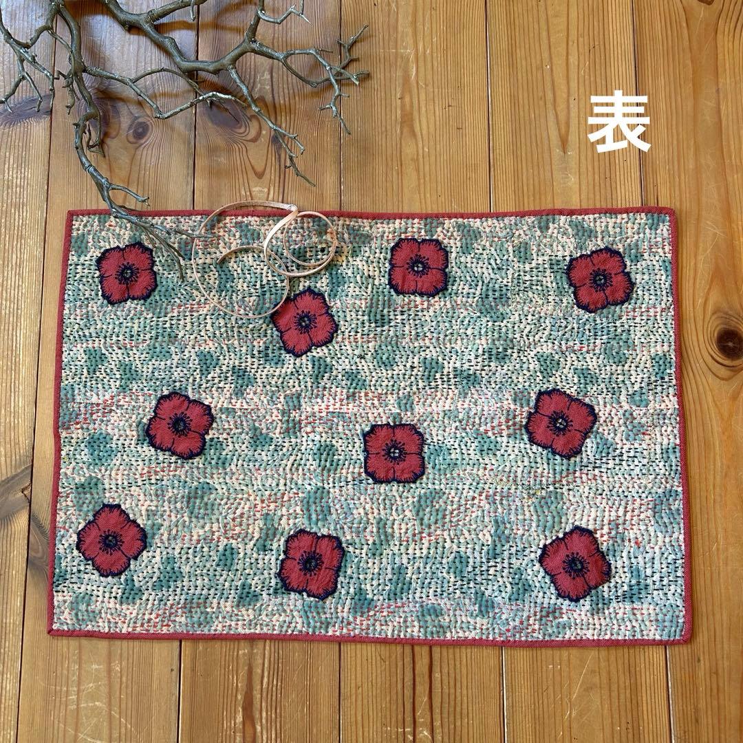 ラリーキルトのバスケットカバー＊ミナペルホネンハギレ＊マルチカバー