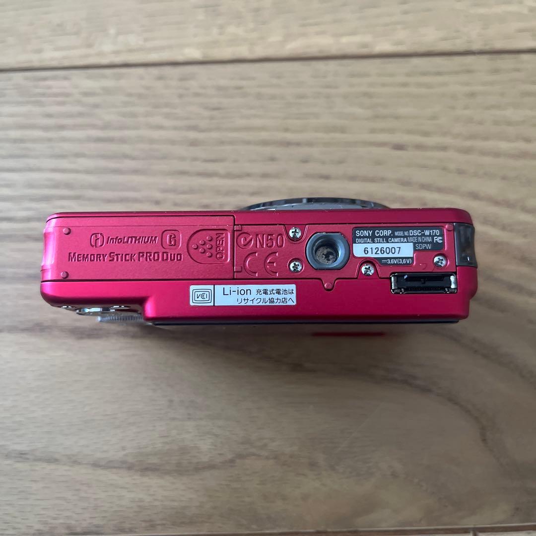 【ジャンク品】SONY Cyber-shot DSC-W170 レッド