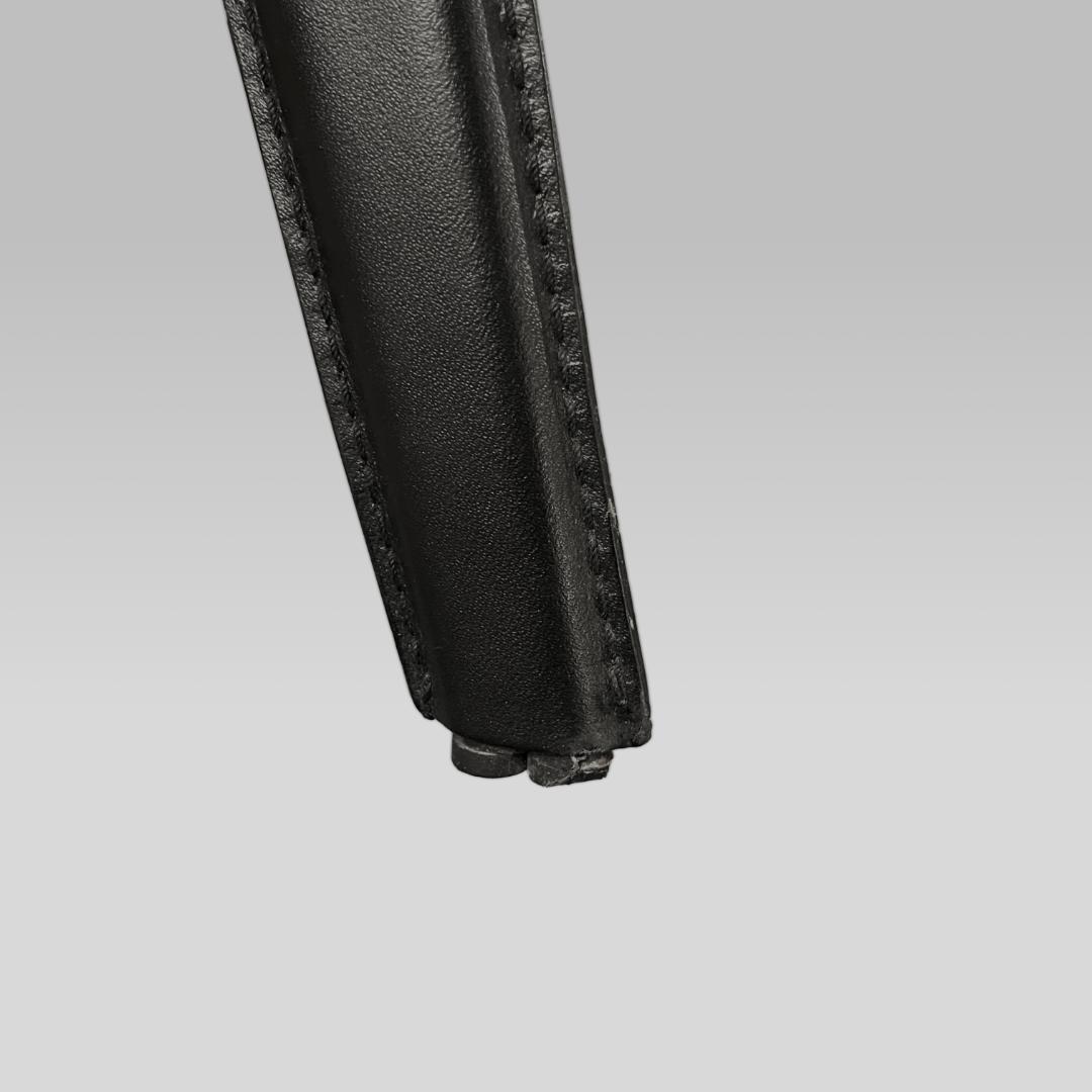 80~90s【Naos】イタリアン ポストモダン 本革×スチール ベンチ ソファ