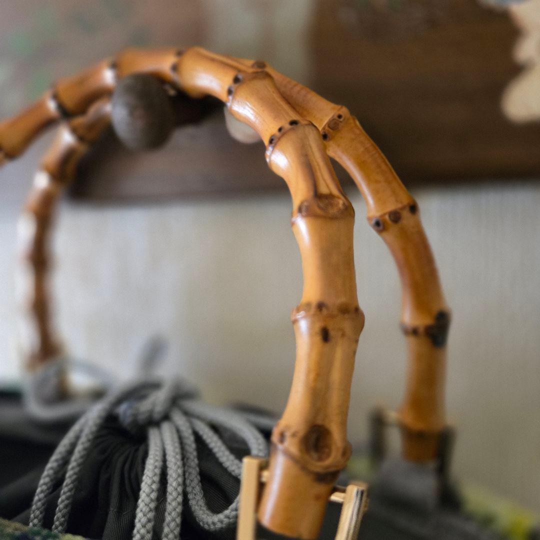 フェイラー　バンブーハンドル　バケツ型 トートバッグ