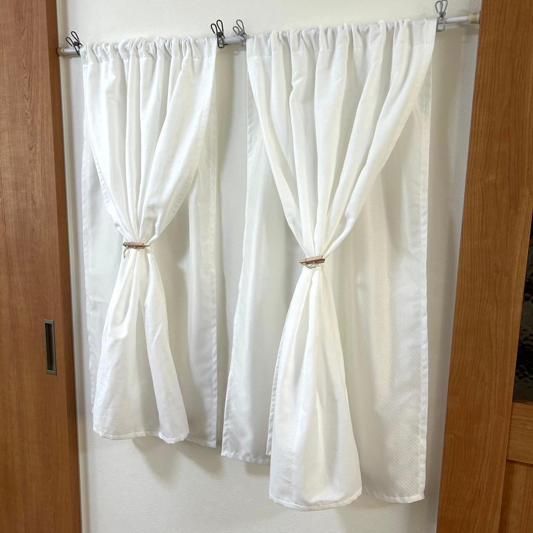 【NANA】二重カフェカーテン　ダブルガーゼ　ミラーレース　オーダー品