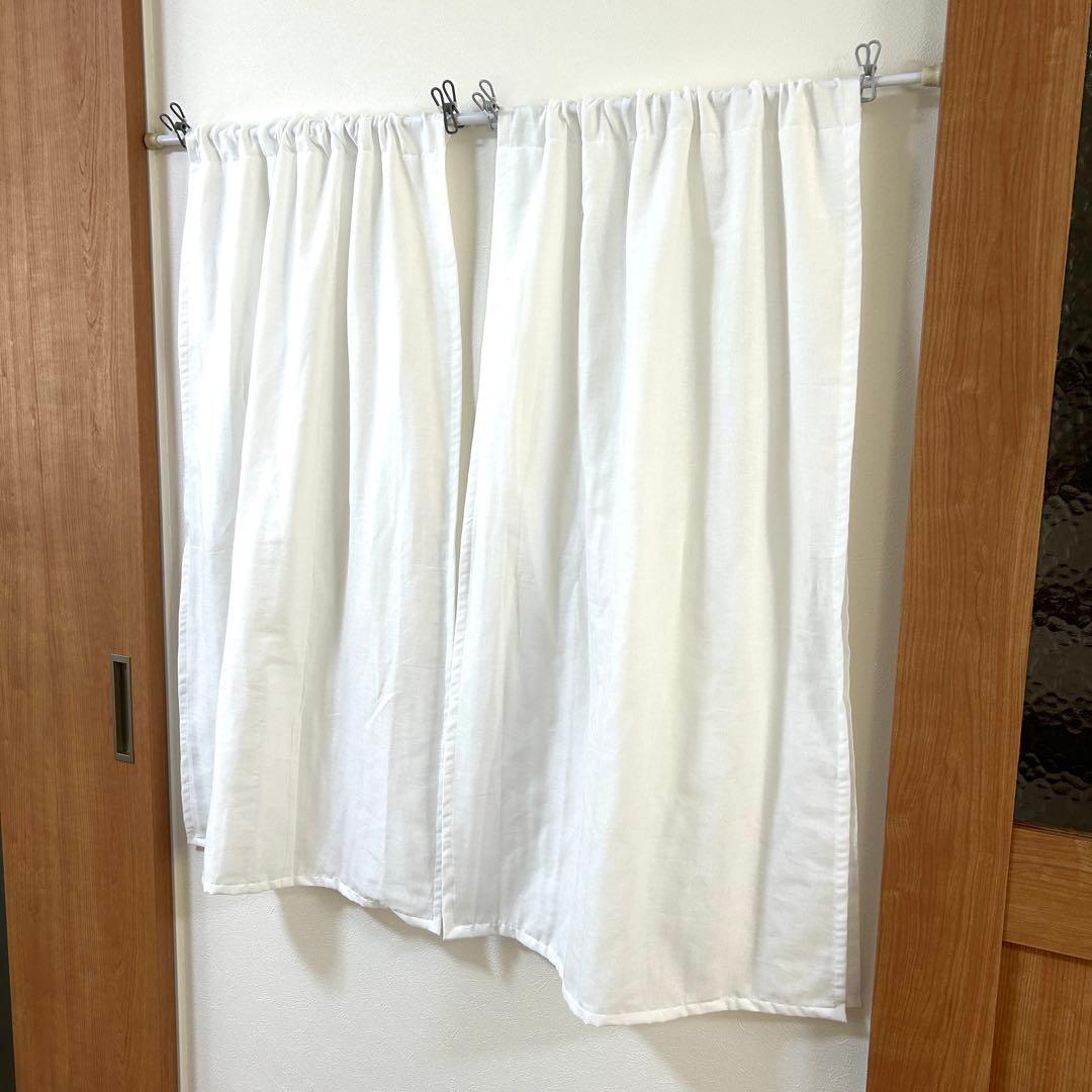 【NANA】二重カフェカーテン　ダブルガーゼ　ミラーレース　オーダー品