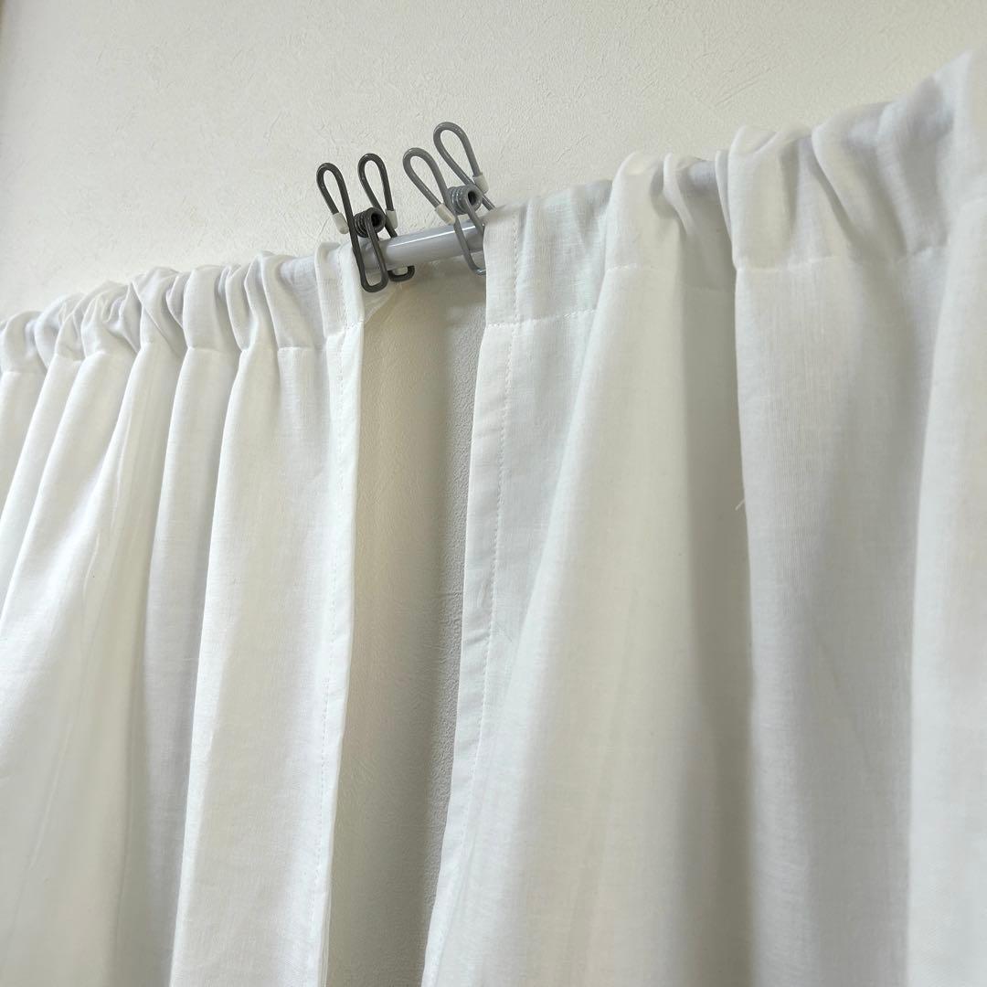 【NANA】二重カフェカーテン　ダブルガーゼ　ミラーレース　オーダー品