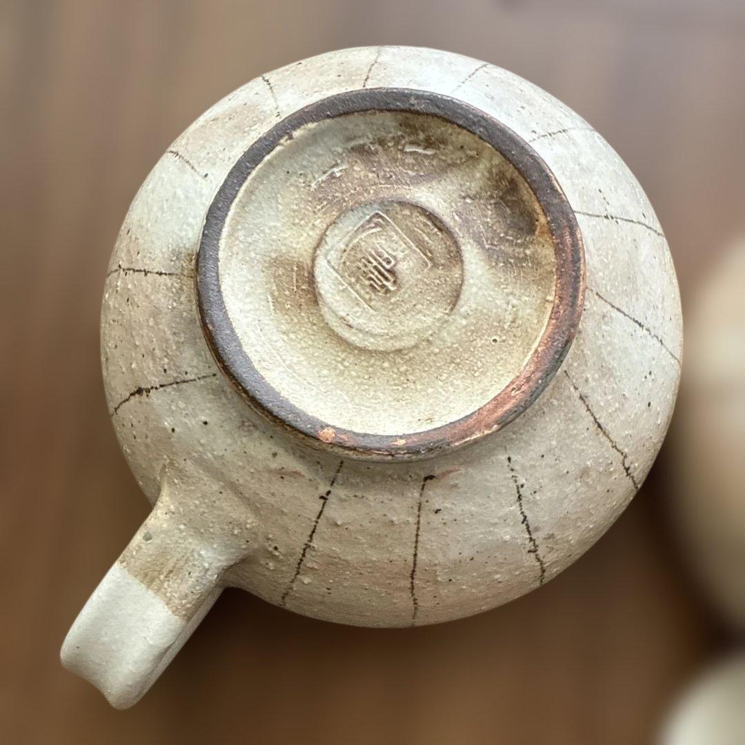 古谷製陶所◇たて鉄線 手付きスープカップ 2個セット　古谷浩一さん