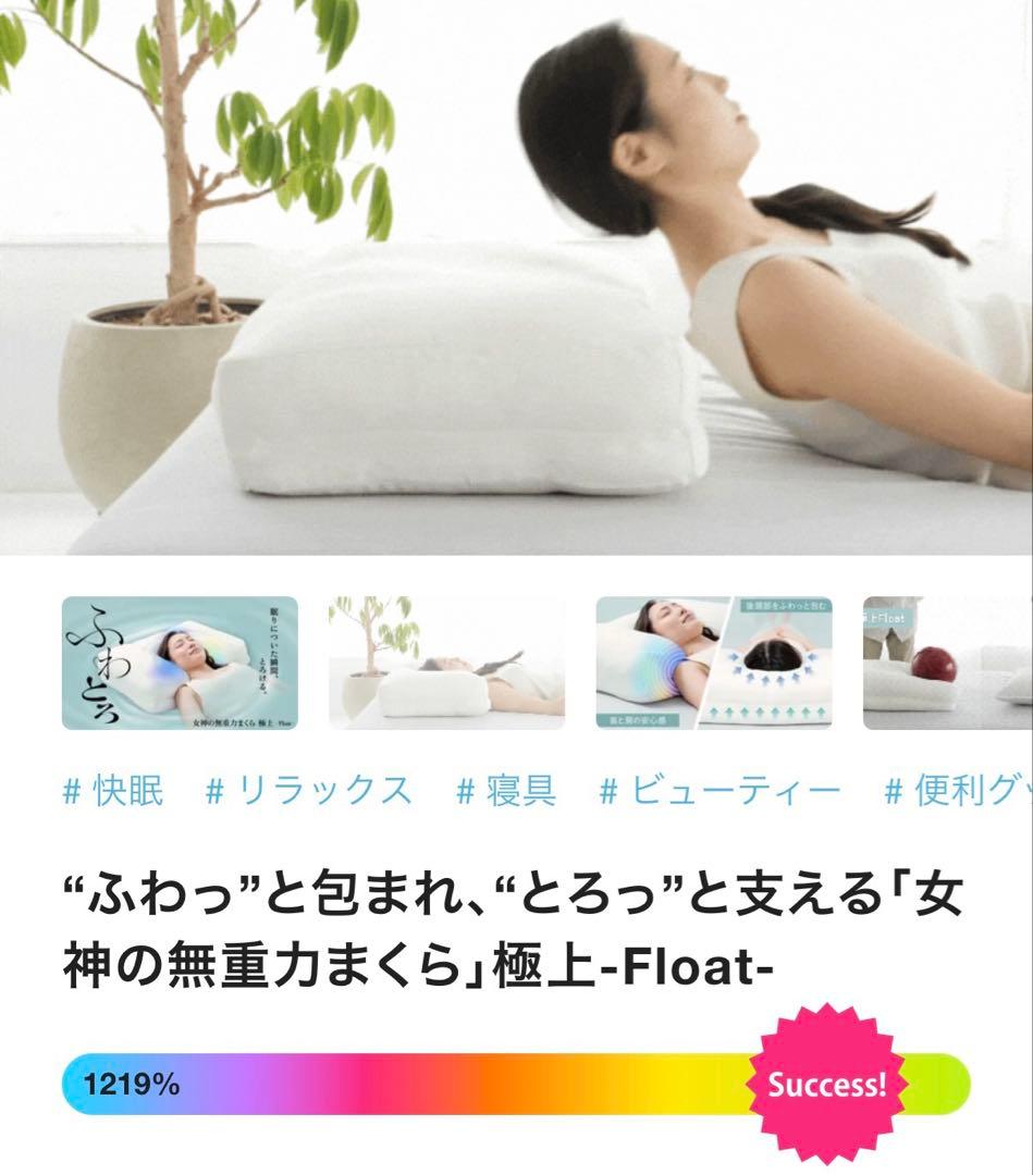 【冨士見茶太郎　未使用☀︎美品】女神の無重力枕　極上Float カバー付き