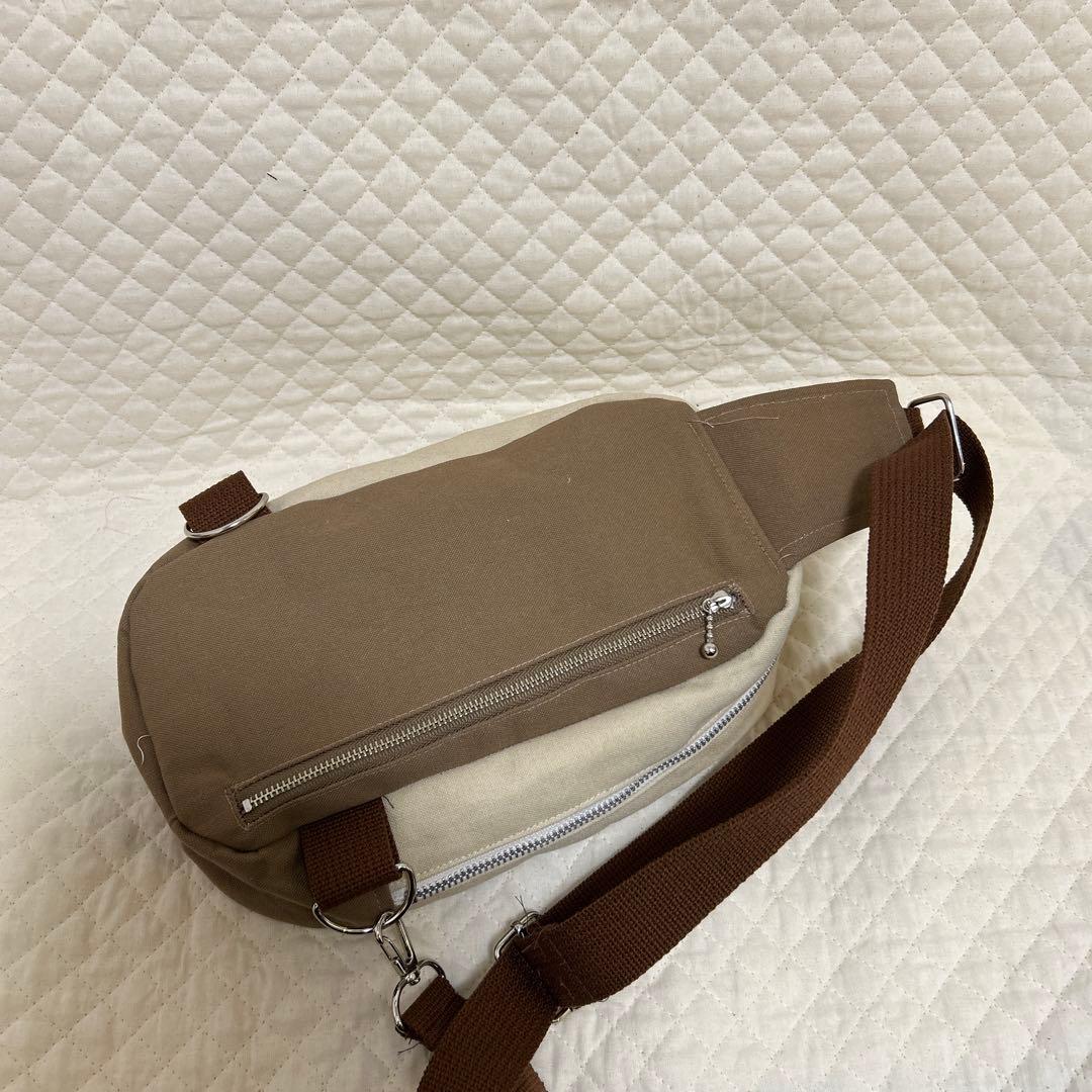 ミナペルホネン　ハンドメイド　BOXタイプボディバッグ タンバリンピンクベージュ