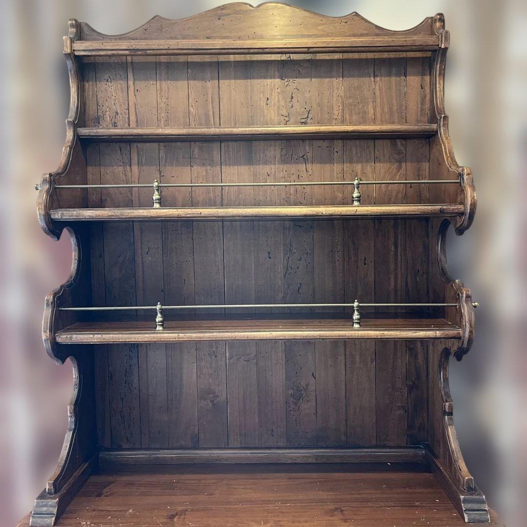 英国アンティーク　カップボード　飾り棚