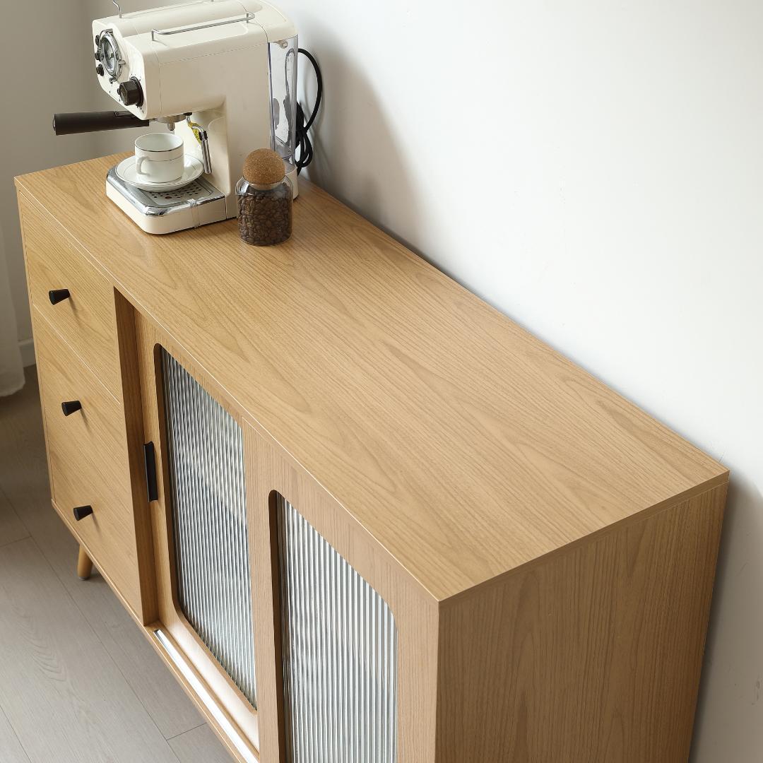 新登場！ 北欧風キャビネット サイドボード 食器棚 キャビネットNATURAL