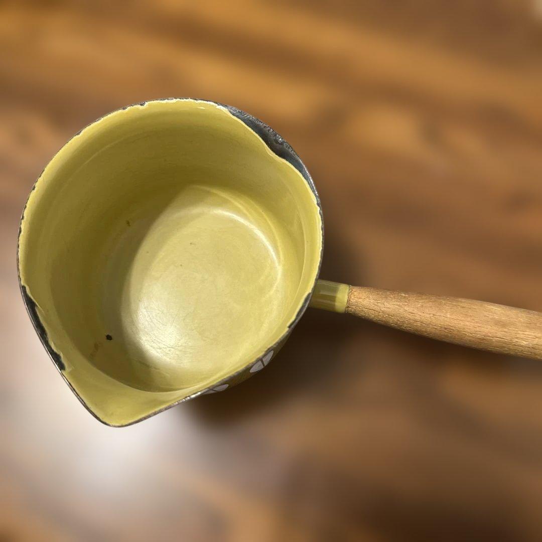 キャサリンホルム　グリーン　ビンテージ　ミルクパン